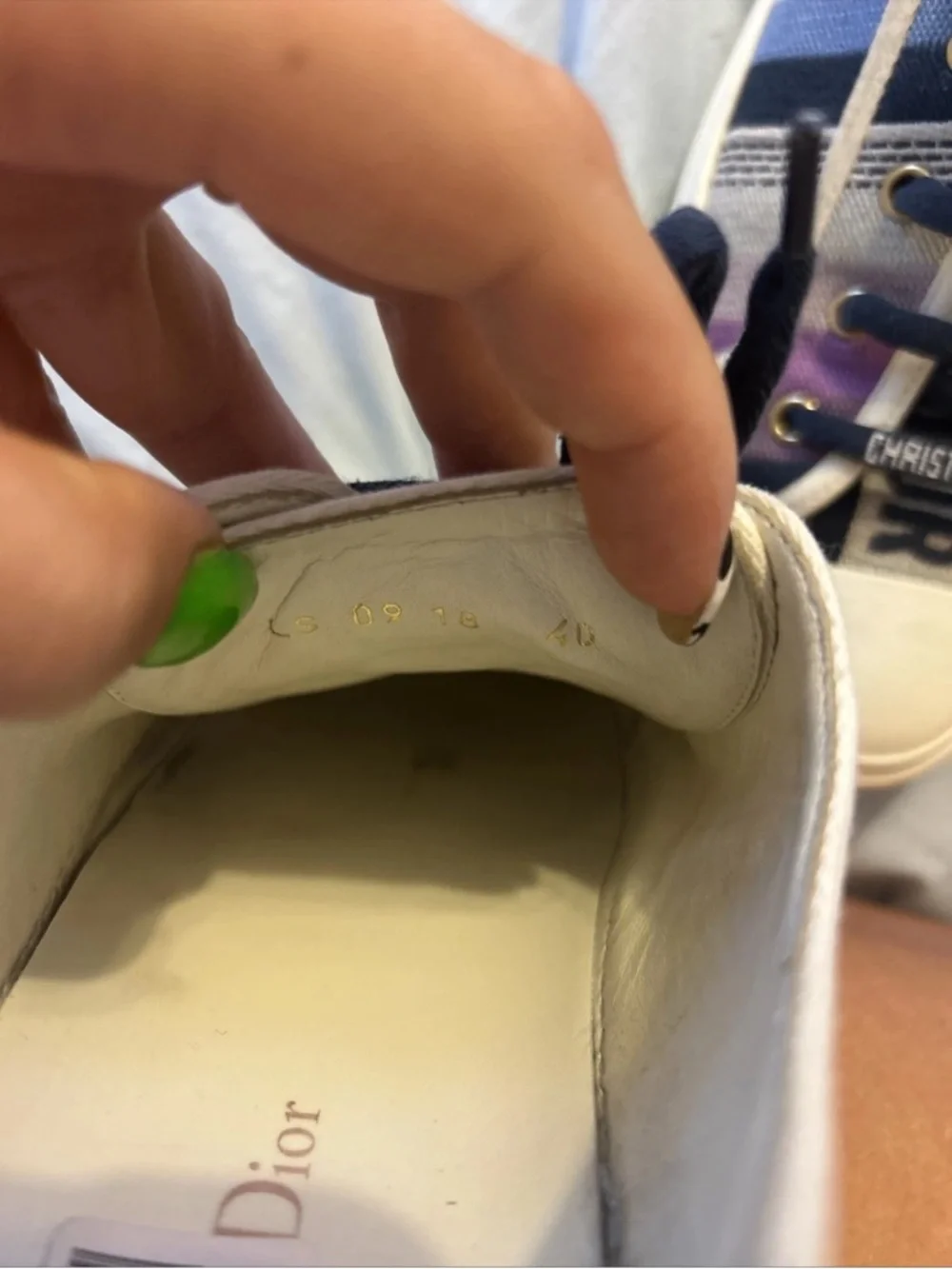 Christian Dior Canvas Rainbow Walk'N'Dior Sneakers 40 Multicolor Gucci Ladies - Picture 9 of 11